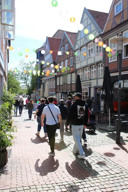 Die Lampions über der Großen Schmiedestraße | Foto: Constanze Reiß