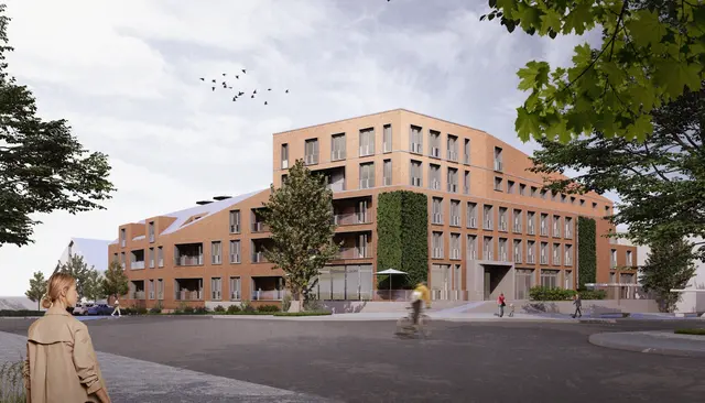 Die Visualisierung des sanierten und umgebauten geplanten Post-Gebäudes an der Bahnhofstraße | Foto: Schulenburg Architekten 
