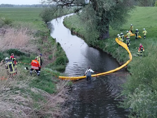 Ölsperre im Ashausener Mühlengraben | Foto: FF Stelle