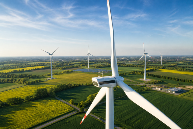 Bei der "Zukunftswerkstatt" im Stader Kreishaus geht es auch um das Thema Windkraft | Foto: KI-generiert