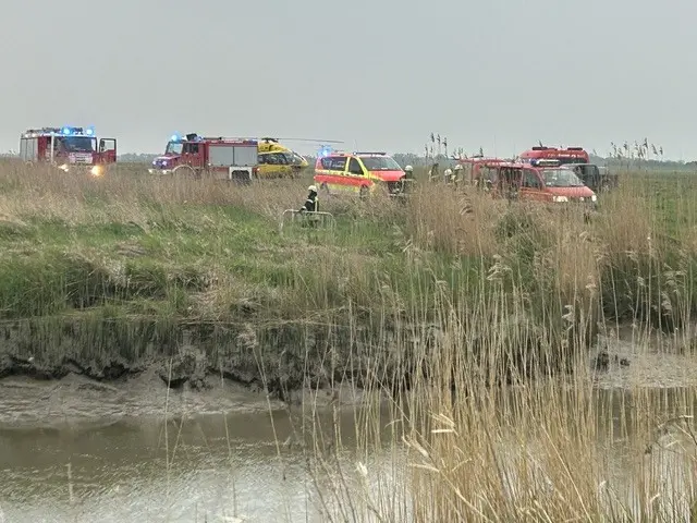 Die Unglücksstelle | Foto: Egon Viehmann /Feuerwehr Nordkehdingen