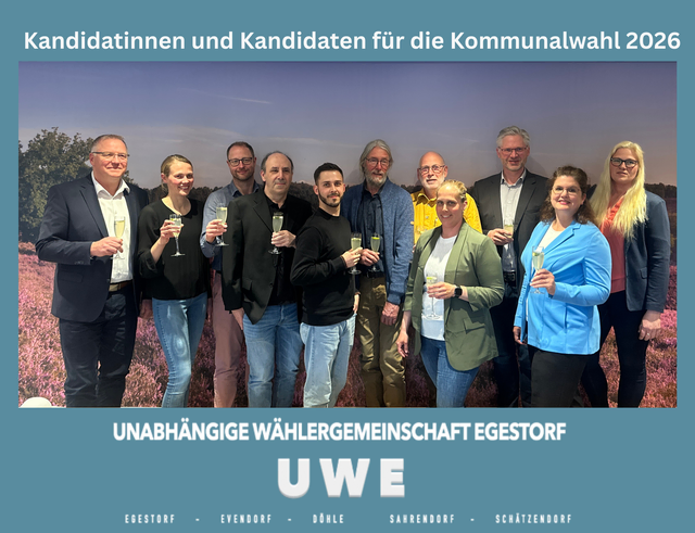 Die Kandidaten Wolfgang Weymann (v. li.), Virginia Albers, Jan-Peter Ahlers, Joachim Firzlaff, Jan-Torben Ginschel, Ulf Müller, Alexander Molinski, Annemieke Putensen, Christian Sauer, Cornelia Schwanemann und Shanna Walton | Foto: UWE
