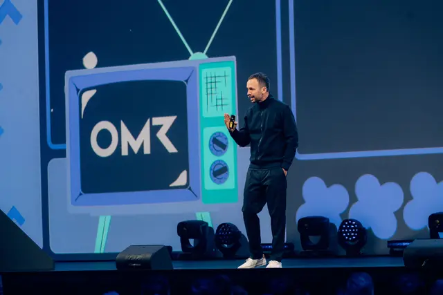 OMR Chef Philipp Westermeyer bei seiner traditionellen Keynote "State of the Internet" | Foto: ADK Medien
