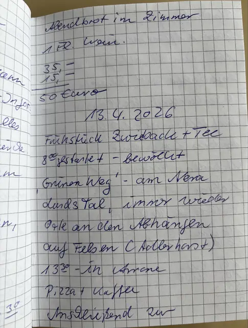 Tagebucheintragungen der Pilgerin Iris Grünreich | Foto: sts