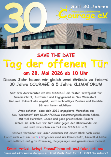 Vorderseite des Flyers der Aktion | Foto: KlimaForum Neu Wulmstorf