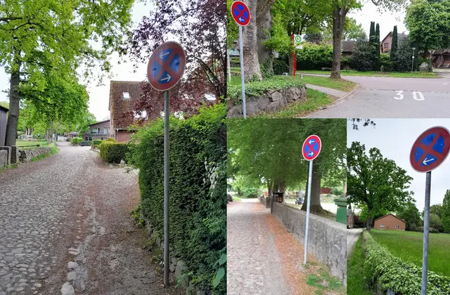 In Buchholz-Sprötze stehen zahlreiche Halteverbotsschilder, obwohl ohnehin niemand auf die Idee komt, dort zu parken | Foto: privat