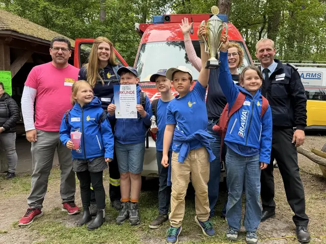 Bei den Kinderfeuerwehren siegte die Mannschaft aus Marxen | Foto: Pressestelle Feuerwehr Samtgemeinde Hanstedt
