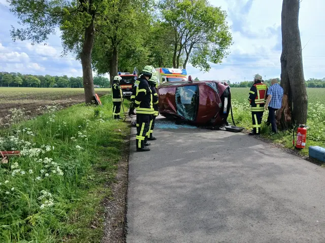 Die Unfallstelle | Foto: Christian Gerdts /Feuerwehr Oldendorf