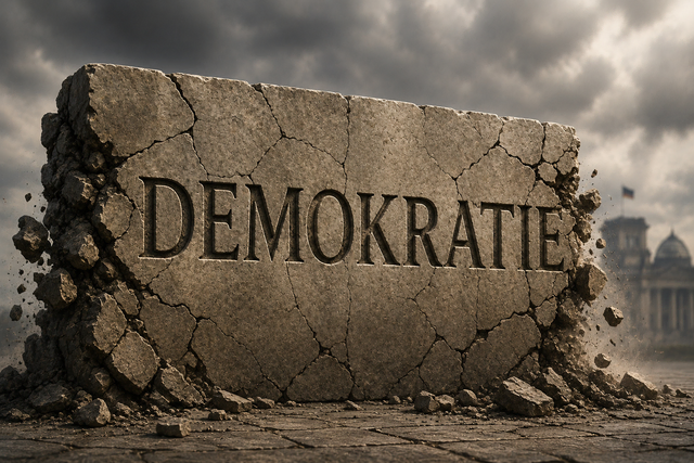 Unsere Demokratie hat schon längst Risse bekommen | Foto: KI-generiert