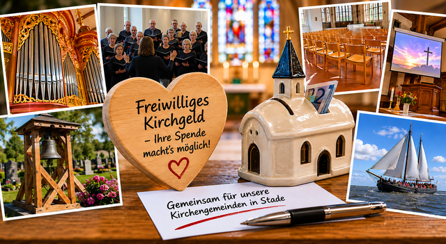 Die fünf Stader Kirchengemeinden bitten wieder um Spenden für bestimmte Projekte | Foto: KI-generiert