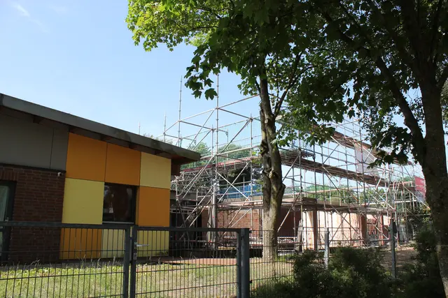Noch herrscht bei der Kita in Hammah Baustellenatmosphäre | Foto: sb