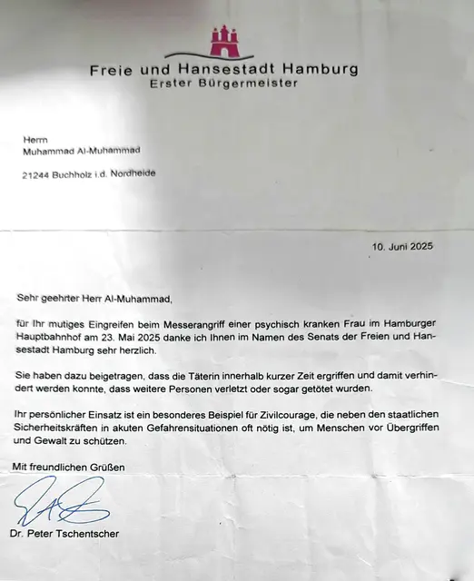 Die Danksagung von Hamburgs Erstem Bürgermeister Dr. Peter Tschentscher | Foto: al Muhammad