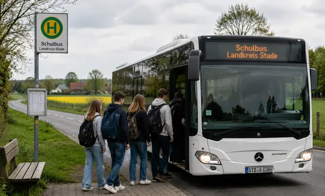 Oberstufenschüler im Landkreis Stade müssen das Monatsticket für den Schulbus bisher aus eigener Tasche bezahlen. Das möchte der Kreisschülerrat ändern (Symbolbild) | Foto: KI-generiert