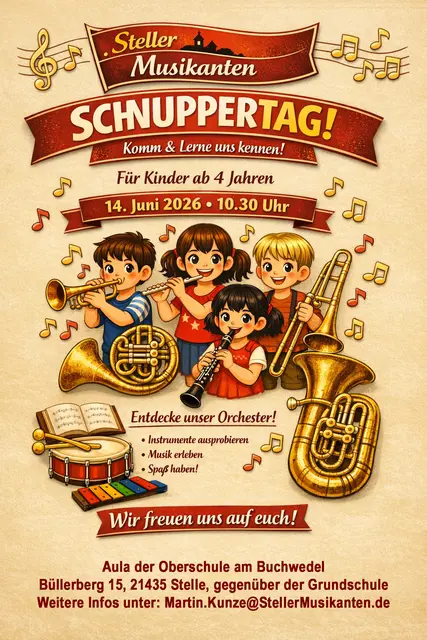 Plakat Schnuppertag | Foto: Steller Musikanten