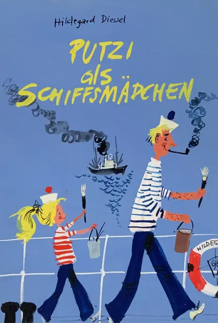 Schmischkes Entwurf für den Buchtitel: Hildegard Diessel, Putzi als Schiffsmädchen | Foto: Kurt Schmischke/Buxtehude Museum