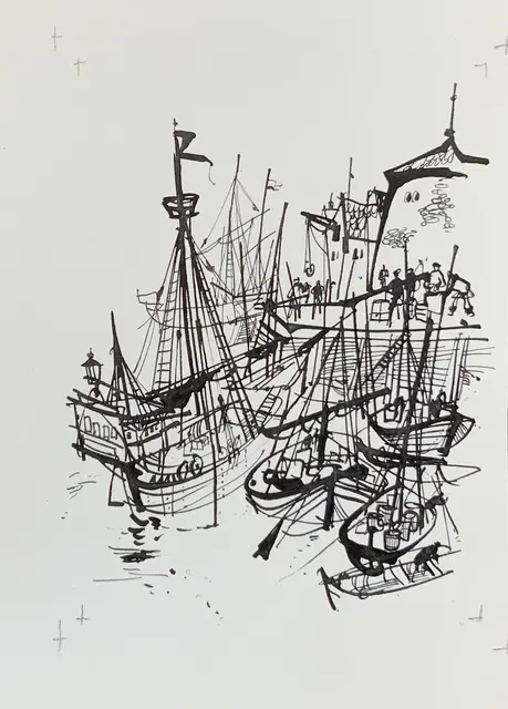 Vorzeichnung für eine Illustration | Foto: Kurt Schmischke/Buxtehude Museum