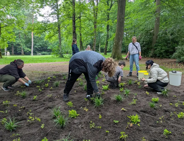 Die Schüler gestalteten das Vorfeld des Mausoleums neu | Foto: Stadt Buchholz