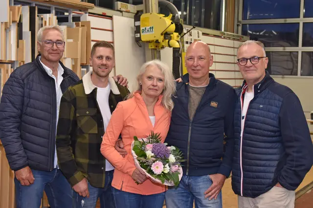 Henry Bielefeldt (v.li.), Fabian Severloh, Silke Green, Jürgen Green, Hagen Preuß | Foto: Gewerbeverein Rosengarten