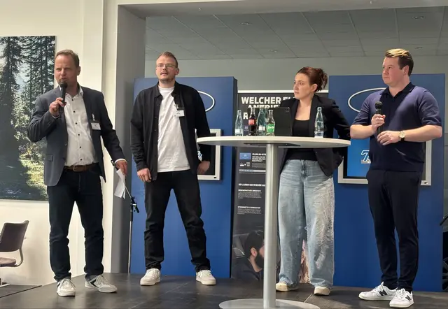 Jörn Stolle (v.li.), Marc Hünerbein, Sabrina Krawczak, Timm Hubert  | Foto: sts