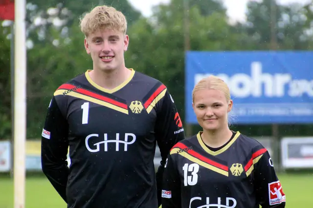 Joris Finkel und Svea Poppe spielen bei der Jugend U18 im deutschen Nationaltrikot um die Weltmeisterschaft vom 23. bis 26. Juli in Reiden (Schweiz), | Foto: MTV Wangersen