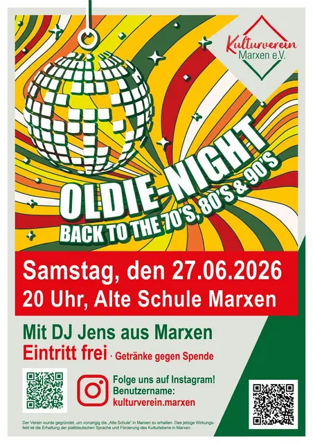 Infoflyer Oldie-Night  | Foto:  Kultverein Marxen e.V.