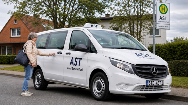 Gerade auf dem platten Land ist das Anruf-Sammeltaxi ein wichtiges Angebot in Sachen Mobilität | Foto: KI-generiert