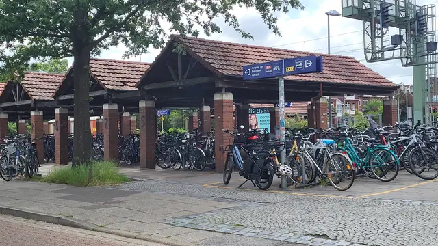 Die Fahrradständer am Buxtehuder Bahnhof decken den Bedarf nicht ab