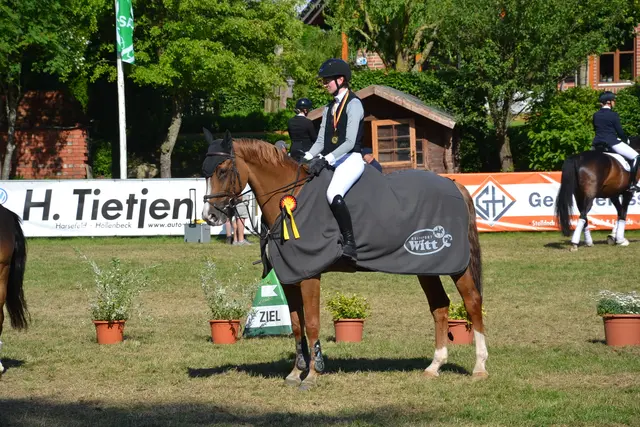 Kreismeisterin im Springen in der Kategorie Junioren/ Junge Reiter: Leana Marquardt (RV Harsefeld) mit Chyla.