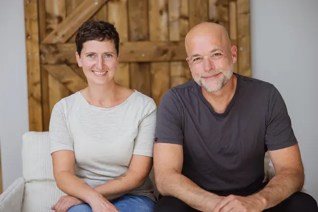 Das Team von Lila &amp; Plietsch, Katja Müller und Kai Bronisch | Foto: Adrian Fohl