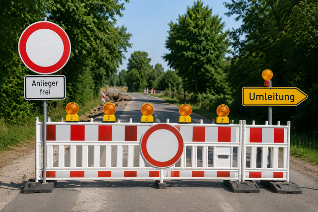 Die K65 bei Dornbusch ist bis Ende Juli gesperrt (Symbolbild) | Foto: KI-generiert
