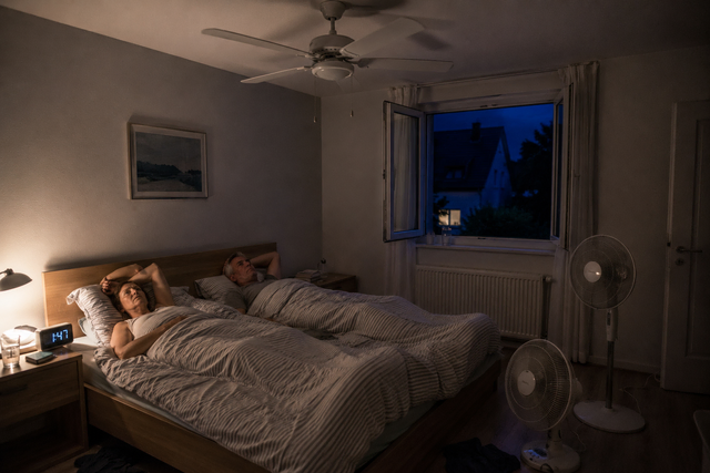 Die Menschen litten in den vergangenen Tagen unter der Hitze. Auch die Nächte brahcten keine Abkühlung. Die sogenannten Tropennächte mit Temeoraturen um die 25 Grad waren unerträglich (Symbolbild) | Foto: KI-generiert