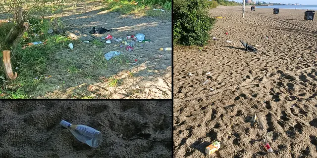 Die Hinterlassenschaften der School's-out-Party am Bassenflether Strand. Die Fotos der Gemeinde lassen das Müll-Chaos nur erahnen | Foto: SG Lühe