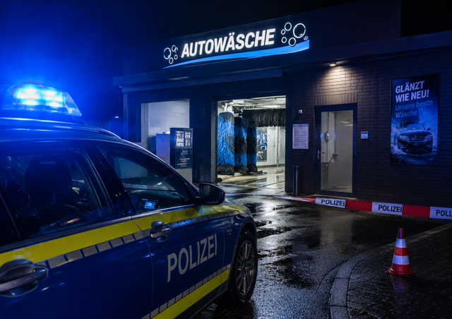 Den Tresor der Autowaschanlage konnten die Einbrecher nicht öffnen | Foto: KI generiert