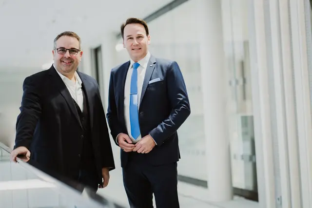 Die Landtagsabgeordneten Jan Bauer und André Bock (li.) | Foto: CDU/Jan Bauer