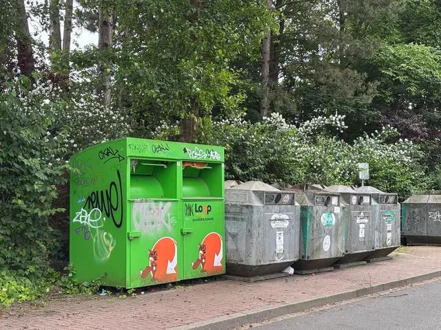 Die grünen Loop-Container stehen mittlerweile in den meisten Kommunen. Auch vor ihnen machen die Graffiti-Schmierer nicht Halt | Foto: pau