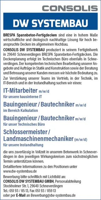 Foto: CONSOLIS DW SYSTEMBAU GMBH