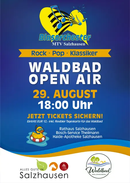So wirbt das Blasorchester MTV Salzhausen für sein Open-Air-Konzert im Waldbad | Foto: Blasorchester MTV Salzhausen