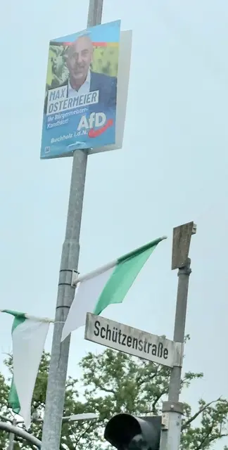 Schon am frühen Freitagmorgen hingen die Wahlplakate der AfD - zu früh und ohne Genehmigung | Foto: sh