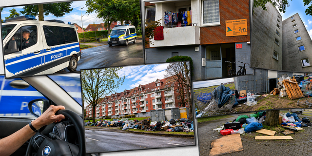 Im Altländer Viertel fährt die Polizei derzeit verstärkt Streife. Probleme wie Vermüllung und soziale Verelendung werden damit nicht gelöst | Foto: jd