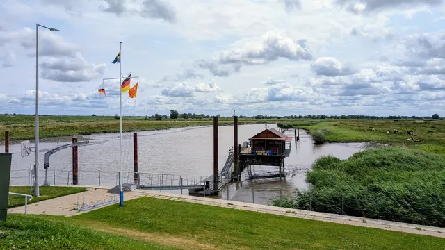 Der Ruthenstrom bildet den "Grenzfluss" zwischen Asselersand (links) und Krautsand | Foto: jd