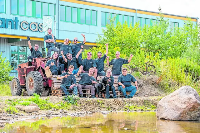 Gut gelauntes Container Rave-Team bei den umfangreichen Vorarbeiten zum Festival | Foto: Container Rave