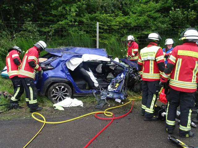 Der verunglückte Wagen ist vollständig | Foto: Freiwillige Feuerwehr Samtgemeinde Hanstedt