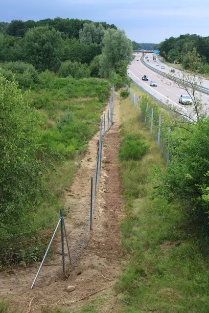 Die von der Autobahn GmbH eingezäunten Ausgleichsflächen an der A7 bei Garlstorf sorgen für Irritationen | Foto: ce