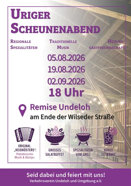 Plakat Uriger Scheunenabend | Foto: Verkehrsverein Undeloh und Umgebung e.V. 
