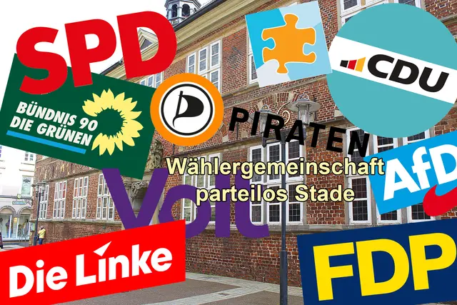 Ein buntes Spektrum an Parteien und Wählervereinigungen möchte Mandatsträger in das Stader Rathaus entsenden | Foto: sb/Parteilogos