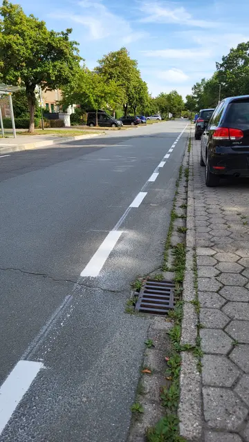 "Dooring-Zonen" sollten eigentlich 0,75 bis 1,20 Meter in die Fahrbahn hineinragen, das ist hier nicht der Fall | Foto: sh
