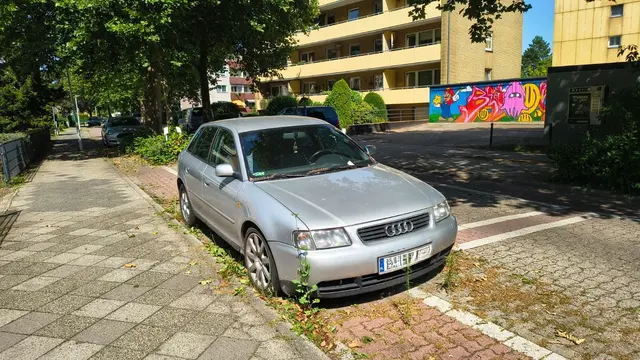 Das Auto steht in einem Buxtehuder Wohngebiet am Straßenrand. Hier darf offiziell geparkt werden | Foto: sb