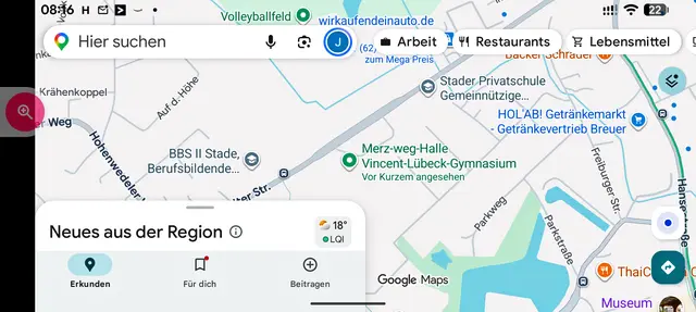 Der Eintrag "Merz-weg-Halle" war öffentlich sichtbar auf Google Maps | Foto: Screenshot