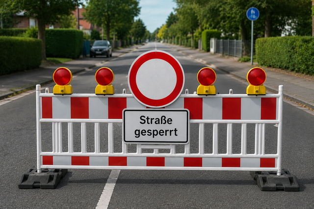 Wegen Reparaturarbeiten an einem defekten Regenwasserkanal wird die Bromberger Straße in Neu Wulmstorf am Donnerstag, 13. August, voll gesperrt (Symbolbilder) | Foto: KI-generiert
