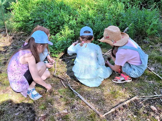 Die Kinder sind glücklich, in der freien Natur Unterricht haben zu dürfen | Foto: Kristina Stein-Matthies
